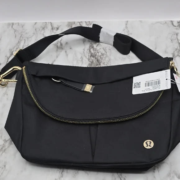 lululemon athletica Black Crossbody Bag with Gold Accents - Picture 2 of 5